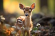 European fallow deer, also known as common fallow deer, Generative Ai