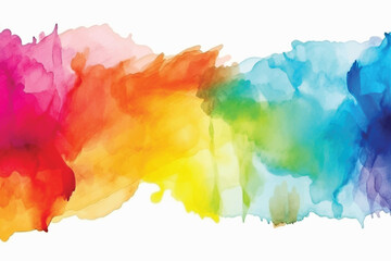 Canvas Print - Abstract rainbow colors watercolor background