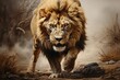 The lion poised for a pounce, Generative Ai