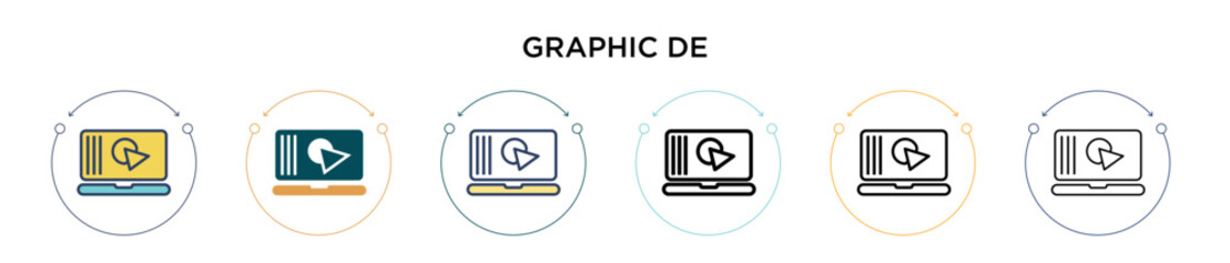 Poster - graphic design icon in filled, thin line, outline and stroke style. vector illustration of two color