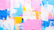 canvas print picture - Bunte Pastellfarben. Ölfarbe auf Leinwand. Generiert mit KI