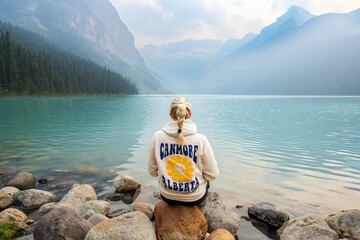 Lake Louise.Beautiful Nature and Tranquility.Banff National Park, Canadian Rockies, Alberta, Canada...Banff National Park, Alberta, Canada