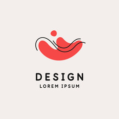 Poster - A composition with abstract elements in a popular style. Elemetns for your design.