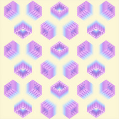 Leinwandbilder - Trendy background with rectangular geometric shapes. 3d rendering digital illustration