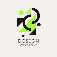 Poster - Abstract elements in modern style, a template for your design. Geometric compositions.