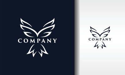 Canvas Print - wing bird text logo