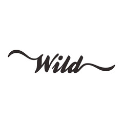black typographic word wild