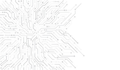 Fototapete - Circuit board. High-tech technology background. Cyber connection electronic. Networking connections background