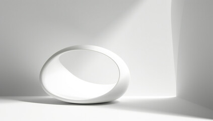 Aufkleber - abstract smooth waving white 3d shapes