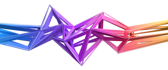 Poster - Abstract colorful structure, 3d render