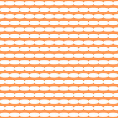 Wall Mural - Orange white geometric abstract ovals texture