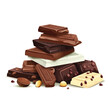 stack of different chocolate vector flat isolated illustration
