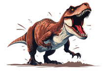 T-rex Vector Flat Minimalistic Asset Isolated Illustration