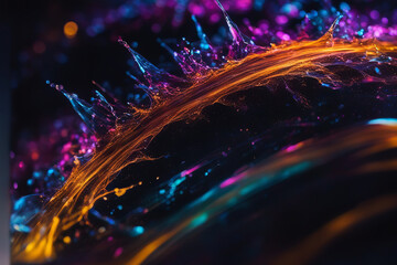 Wall Mural - an abstract manifestation of dark matter at the microscopic level.
