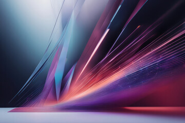 Wall Mural - concept of art visualization of evolving data in space