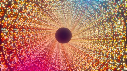 Poster - Circle tunnel with particles