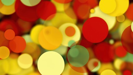 Poster - Colorful circles particles