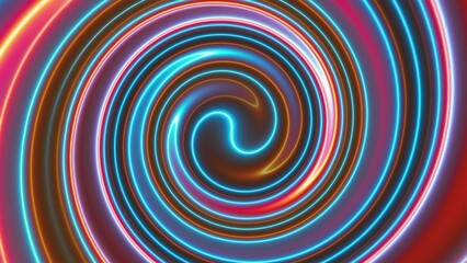 Poster - Twirl neon lines