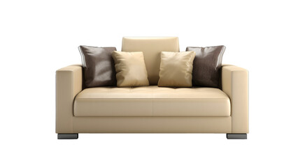 Wall Mural - Modern sofa isolated on transparent background. PNG