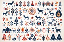 Abstract New Year Or Christmas Pattern. Background Or Backdrop