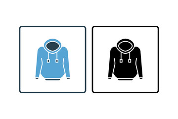 Wall Mural - Sweatshirt Icon. Icon related to clothes. solid icon style. Simple vector design editable