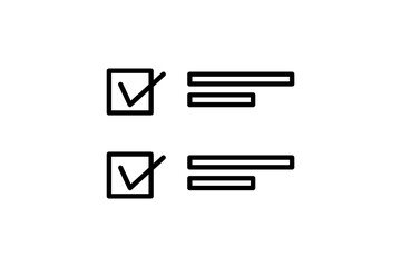 Poster - Checklist Icon. Icon related to assessment. line icon style. Simple vector design editable