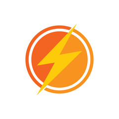 Canvas Print - Flash thunderbolt Template vector icon illustration