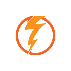 Canvas Print - Flash thunderbolt Template vector icon illustration