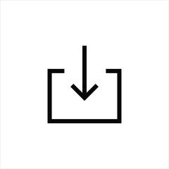 Poster - Download icon. Upload, Load sign, symbol. flat illustration on whiite background..eps