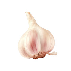 Canvas Print - transparent background with fresh garlic clove