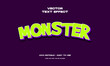 © mailvelous - Monster editable text effect. Halloween green cartoon style