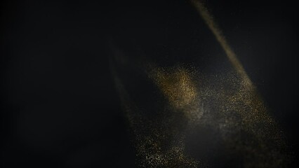 Wall Mural - olden particles gold milky way on matte background v07