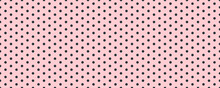 Mini Polka Dot Seamless Pattern Background. Black And Pink Dot Texture