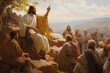 © Bargais - Jesus preaching on the mountain.
