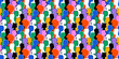 Colorful diverse people crowd abstract art seamless pattern. Multi-ethnic community, big cultural diversity group background illustration in bright colors.