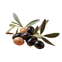 Sticker - Olives in black against a transparent background