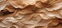 Abstract Organic Natural Beige Brown Color Waving Lines Texture Background Banner Illustration Wallpaper Backdrop For Webdesign (Generative Ai)