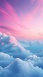 Pink and blue gradient mystical sky with abstract cumulus clouds phone hd wallpaper, ai generated