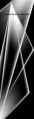 Poster - Abstract black, white and gray triangle overlaying layer background. Modern style. You can use for advertising, poster, template, business presentation. Vector