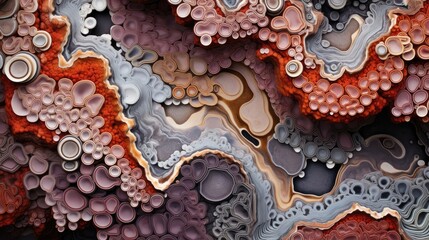 Canvas Print - Continuous pattern of coral. close up.