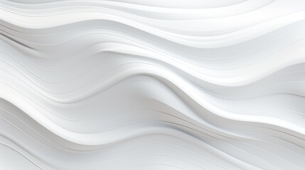 Wall Mural - White geometric wavy pattern