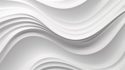 Wall Mural - White geometric wavy pattern.