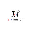 Button logo concept.Vector illustration.