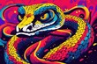 Abstract Psychedelic Snake Illustration ai generated