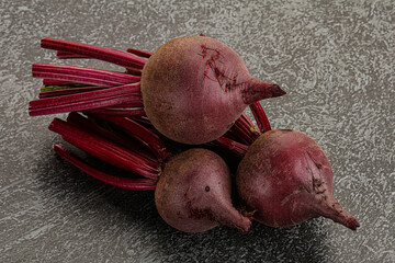 Young raw beetroot heap isolated