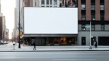 Fototapeta Tulipany - White billboard on a building