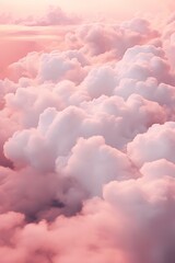 Wall Mural - fluffy pink cotton candy cloud texture background