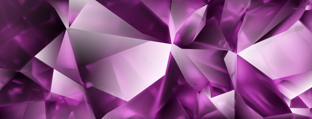 Abstract crystal background in purple colors with highlights on the facets and refracting of light