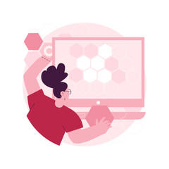 Poster - graphene technologies abstract concept vector illustration. artificial graphene compound, carbon dio