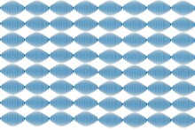 Blue Crystal Ball Pattern, White Background.